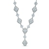 Thumbnail Image 1 of AVA Nadri Cubic Zirconia and Crystal Floral Necklace in White Rhodium Brass - 16"