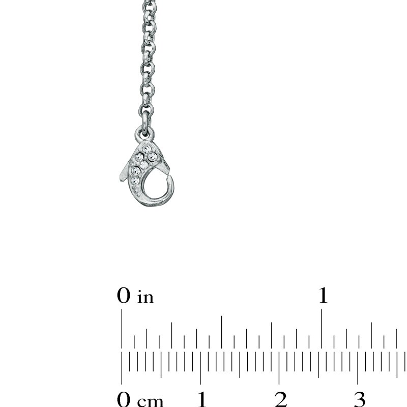 Main Image 2 of AVA Nadri Cubic Zirconia and Crystal Floral Necklace in White Rhodium Brass - 16"