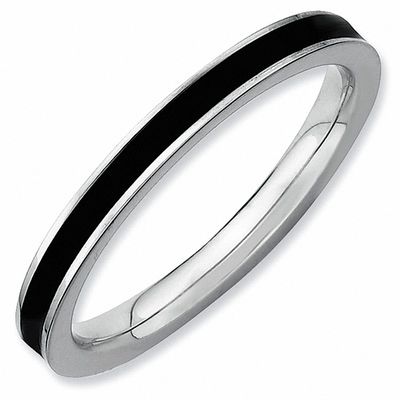 Enamel shop ring silver