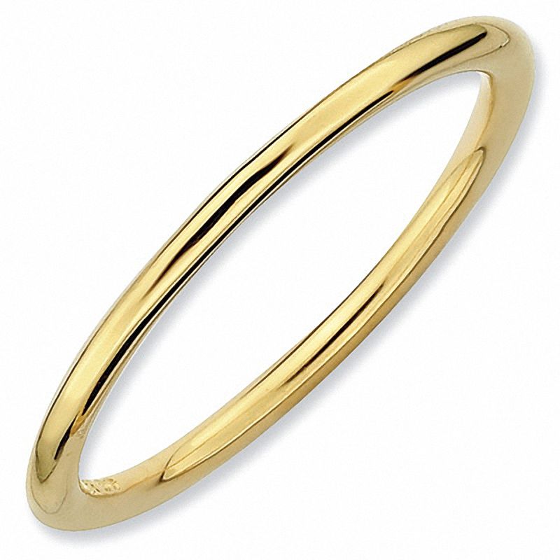 Main Image 1 of Stackable Expressions™ 1.5mm Polished Ring in Sterling Silver and 18K Gold Plate