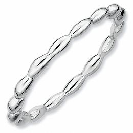Stackable Expressions™ 1.5mm Rice Bead Ring in Sterling Silver