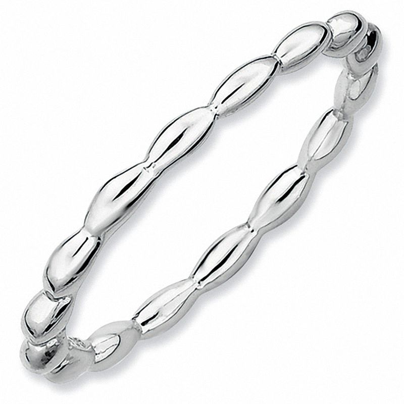 Main Image 1 of Stackable Expressions™ 1.5mm Rice Bead Ring in Sterling Silver