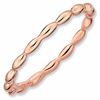 Thumbnail Image 1 of Stackable Expressions™ 1.5mm Rice Bead Ring in Sterling Silver and 18K Rose Gold Plate