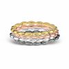 Thumbnail Image 1 of Stackable Expressions™ 1.5mm Rice Bead Ring in Sterling Silver and 18K Rose Gold Plate