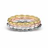 Thumbnail Image 2 of Stackable Expressions™ 1.5mm Rice Bead Ring in Sterling Silver and 18K Rose Gold Plate