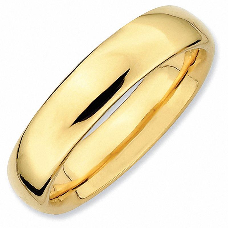 Stackable Expressions™ 4.25mm Polished Ring in Sterling Silver and 18K Gold Plate