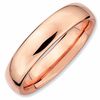 Thumbnail Image 1 of Stackable Expressions™ 4.25mm Polished Ring in Sterling Silver and 18K Rose Gold Plate