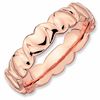 Thumbnail Image 1 of Stackable Expressions™4.25mm Hearts Ring in Sterling Silver and 18K Rose Gold Plate