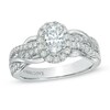 Thumbnail Image 0 of Vera Wang Love Collection 1 CT. T.W. Oval Diamond Loose Braid Engagement Ring in 14K White Gold