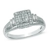 Thumbnail Image 1 of Cherished Promise Collection™ 1/3 CT. T.W. Princess-Cut Diamond Frame Ring in 10K White Gold