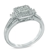 Thumbnail Image 2 of Cherished Promise Collection™ 1/3 CT. T.W. Princess-Cut Diamond Frame Ring in 10K White Gold