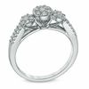 Thumbnail Image 2 of Cherished Promise Collection™ 3/8 CT. T.W. Diamond Three Stone Cluster Ring in 10K White Gold