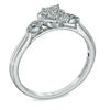 Thumbnail Image 2 of Cherished Promise Collection™ 1/20 CT. T.W. Enhanced Blue and White Diamond Heart Ring in Sterling Silver