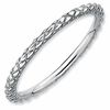 Thumbnail Image 1 of Stackable Expressions™ 1.5mm Criss-Cross Ring in Sterling Silver