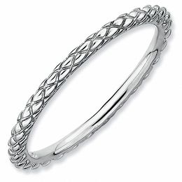 Stackable Expressions™ 1.5mm Criss-Cross Ring in Sterling Silver