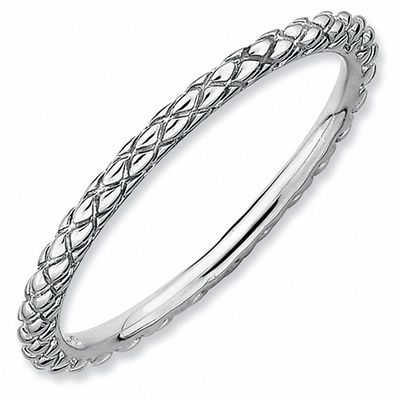 Handmade Sterling Silver 1.5mm Flat Twist stacking ring