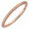 Thumbnail Image 1 of Stackable Expressions™ 1.5mm Criss-Cross Ring in Sterling Silver and 18K Rose Gold Plate