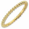Thumbnail Image 1 of Stackable Expressions™ 1.5mm Beaded Ring in Sterling Silver and 18K Gold Plate