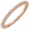 Thumbnail Image 1 of Stackable Expressions™ 1.5mm Beaded Ring in Sterling Silver and 18K Rose Gold Plate