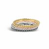 Thumbnail Image 2 of Stackable Expressions™ 1.5mm Beaded Ring in Sterling Silver and 18K Rose Gold Plate