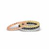 Thumbnail Image 1 of Stackable Expressions™ Diamond Accent Classic Eternity Band in Sterling Silver and 18K Rose Gold Plate