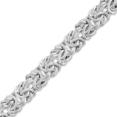 Women's Sterling Silver Byzantine Chain Bracelet (7.5) : Target