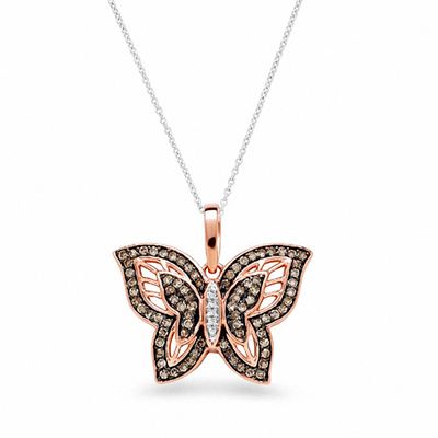 Pave Ridged Butterfly Necklace | Adina Eden Jewels