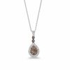 Thumbnail Image 0 of 1/4 CT. T.W. Champagne and White Diamond Teardrop Pendant in 10K White Gold