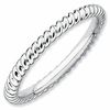 Thumbnail Image 1 of Stackable Expressions™ Twisted Beads Style Ring in Sterling Silver