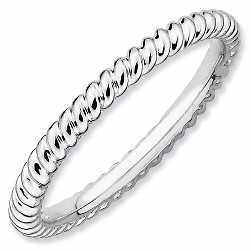 Stackable Expressions™ Twisted Beads Style Ring in Sterling Silver