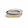 Thumbnail Image 2 of Stackable Expressions™ Twisted Beads Style Ring in Sterling Silver and 18K Rose Gold Plate