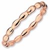 Thumbnail Image 1 of Stackable Expressions™ Rice Bead Ring in Sterling Silver and 18K Rose Gold Plate
