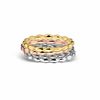 Thumbnail Image 2 of Stackable Expressions™ Rice Bead Ring in Sterling Silver and 18K Rose Gold Plate