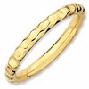 Thumbnail Image 1 of Stackable Expressions™ Hammered Ring in Sterling Silver and 18K Gold Plate