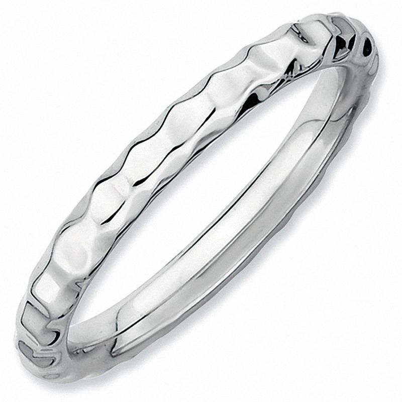 Stackable Expressions™ Hammered Ring in Sterling Silver