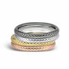 Thumbnail Image 1 of Stackable Expressions™ Cable Ring in Sterling Silver and 18K Gold Plate