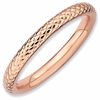 Thumbnail Image 0 of Stackable Expressions™ Cable Ring in Sterling Silver and 18K Rose Gold Plate