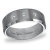 Thumbnail Image 0 of Triton Men's 8.0mm 1/10 CT. T.W. Engraved Comfort Fit Tungsten Carbide Wedding Band (25 Characters)