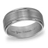 Thumbnail Image 0 of Triton Men's 9.0mm Engraved Comfort Fit Tungsten Wedding Band (25 Characters)