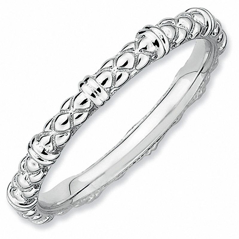 Main Image 1 of Stackable Expressions™ Criss-Cross Ring in Sterling Silver