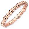 Thumbnail Image 1 of Stackable Expressions™ Criss-Cross Ring in Sterling Silver and 18K Rose Gold Plate