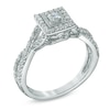 Thumbnail Image 2 of 3/8 CT. T.W. Princess-Cut Diamond Frame Engagement Ring in 10K White Gold