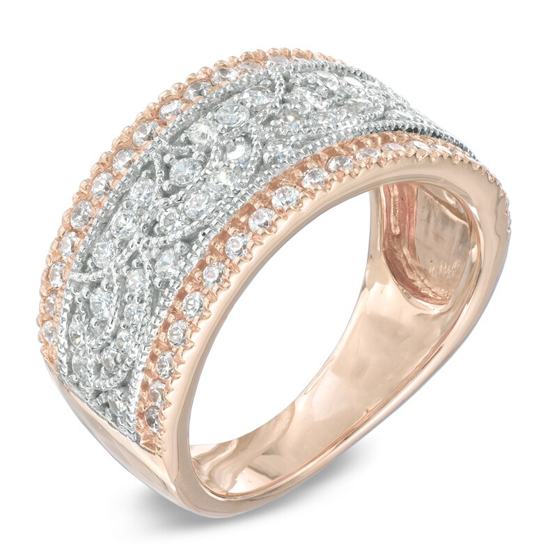 Main Image 2 of 1 CT. T.W. Diamond Vintage-Inspired Anniversary Band in 10K Rose Gold