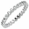 Stackable Expressions™ Bezel-Set Small White Topaz Eternity Style Ring in Sterling Silver