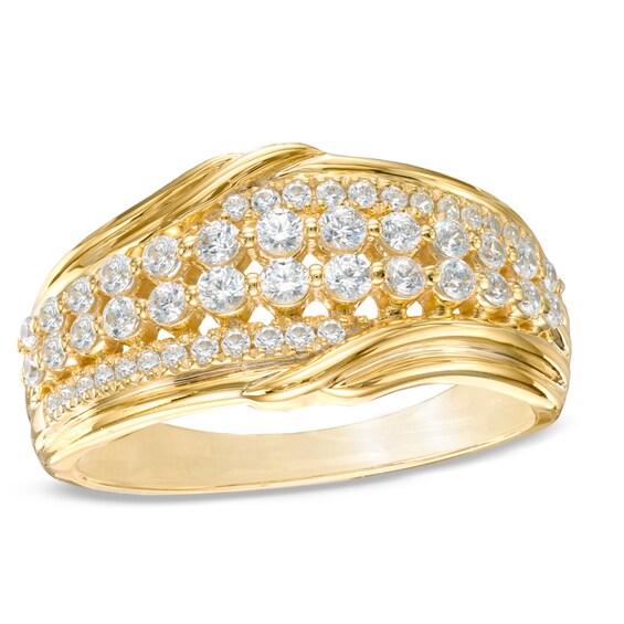 1/2 CT. T.w. Diamond Triple Row Anniversary Ring in 10K Gold