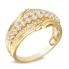Thumbnail Image 2 of 1/2 CT. T.W. Diamond Triple Row Anniversary Ring in 10K Gold