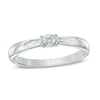 Thumbnail Image 1 of 1/10 CT. Diamond Solitaire Promise Ring in 10K White Gold
