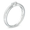 Thumbnail Image 2 of 1/10 CT. Diamond Solitaire Promise Ring in 10K White Gold