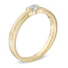 Thumbnail Image 2 of 1/10 CT. Diamond Solitaire Promise Ring in 10K Gold