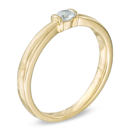 1/10 CT. Diamond Solitaire Promise Ring in 10K Gold